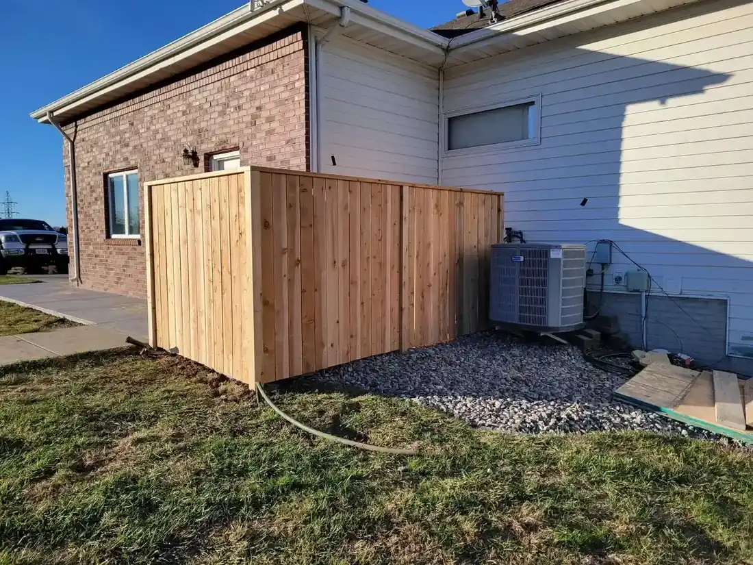 Outdoor living space with a custom deck